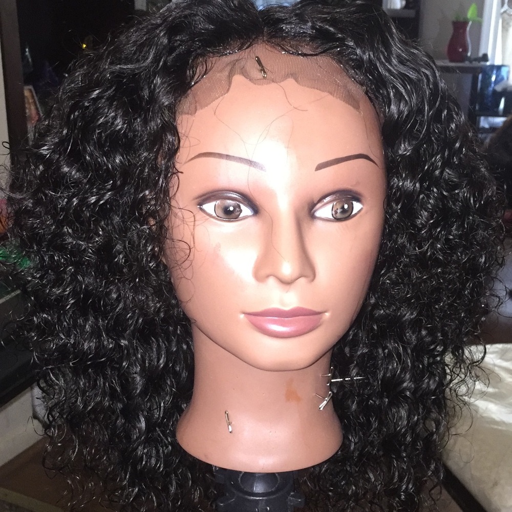 14 inch Deep wave closure wig